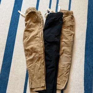 Cat & Jack Black and Tan Kids Jogger Pants Trio, size 6 SLIM